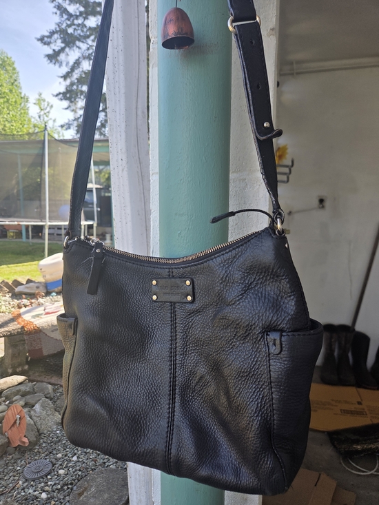 kate spade Handbags - Black Leather Shoulder Bag by Kate Spade